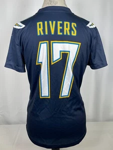 Philip Rivers #17 San Diego Chargers NFL NIKE Navy Game Jersey Women's MEDIUM - Picture 1 of 15