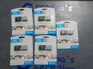 New (5) PNY 128GB Turbo Attache 3 USB 3.0 (P-FD128TBOP-GE) - Afbeelding 1 van 3