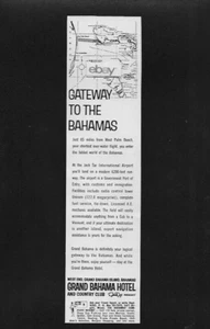 JACK TAR INTERNATIONAL AIRPORT & THE GRAND BAHAMA HOTEL 1964 FLY IN GATEWAY AD - Bild 1 von 1