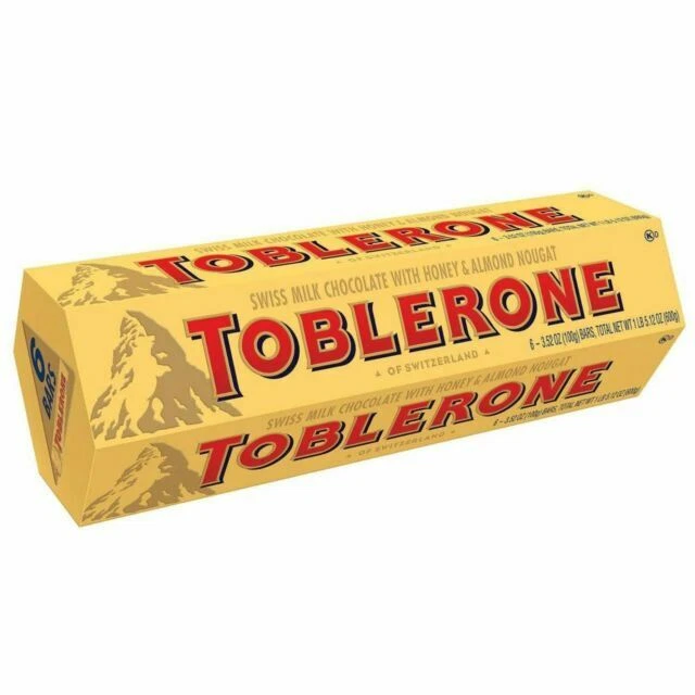 Toblerone Swiss Milk Chocolate Honey Almond Nougat 2x6 12 Bars Best by 8/2021
