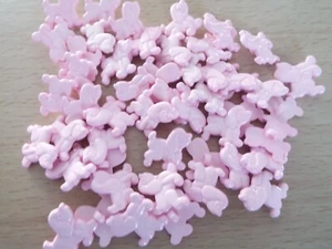 50 Cute Dog Puppy Novelty Buttons 20 x 18mm Pink Baby Children Clearance D93 - Picture 1 of 2