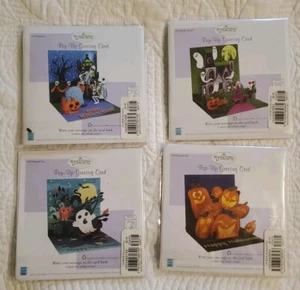 Treasures 3D Pop Up Lot Halloween Greeting Cards 4 cards NEW SEALED - Picture 1 of 6