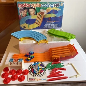 Vintage Woolworth Woolco Motor-Cycle Racing Set Tomy JAPAN Not Working Rare - Picture 1 of 24