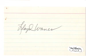 Lloyd Waner Signed Card / Autographed MLB Baseball Pittsburgh Pirates JSA - Picture 1 of 1