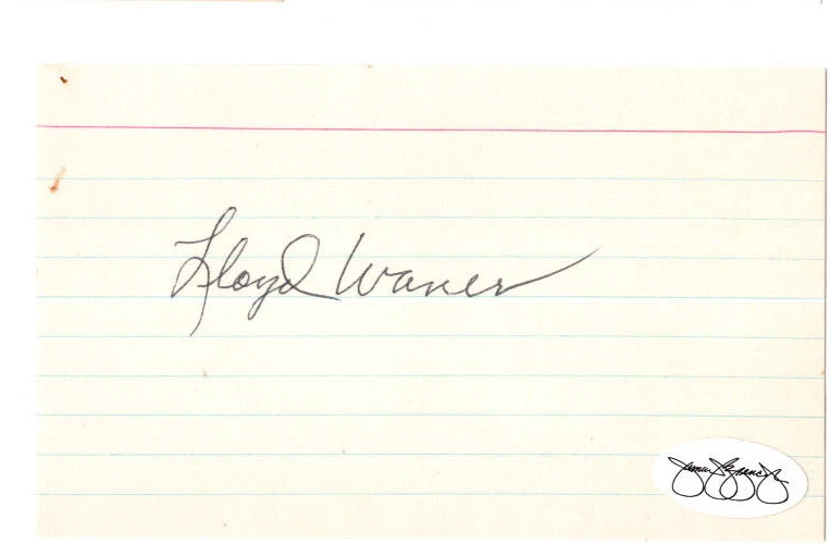 Lloyd Waner Signed Card / Autographed MLB Baseball Pittsburgh Pirates JSA - Image 1 of 1