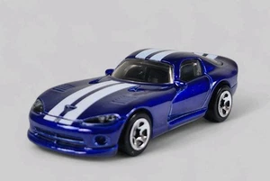 Diorama Dodge Viper GTS 1996 modellino auto pressofuso da collezione 1:64 blu LOOSE - Foto 1 di 8