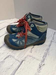 Merrell Size 2 Capra Mid WTPF Blue Suede Waterproof Hiking Boots Kids Youth - Picture 1 of 10