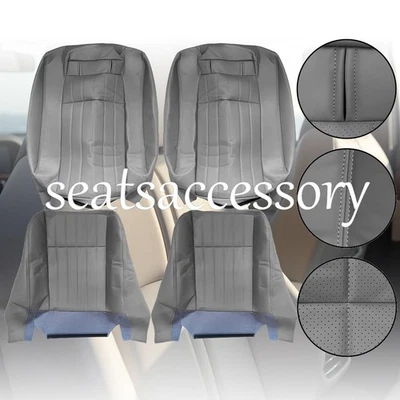 Capa de assento de couro cinza para motorista dianteiro e passageiro Chevy Impala SS 1994-1996 - Imagem 1 de 4