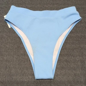 Strukturierte blaue Bikinihose Gr. Small  - Bild 1 von 4