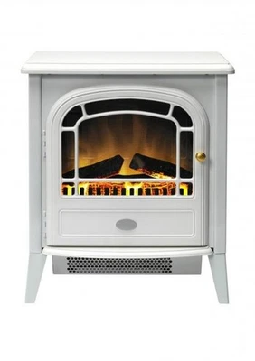 Dimplex Courchevel Optiflame Electric Stove White Free Standing LED EFFECT 2kW  - Image 1 of 4