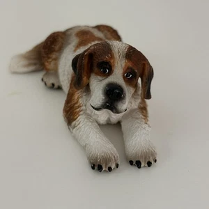 Statuina cane Schleich San Bernardo 2008 sdraiato 16380 ritirata - leggera usura - Foto 1 di 7