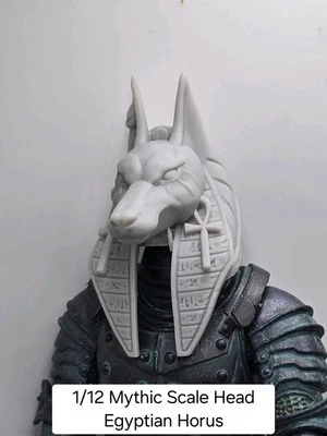 Cabeza egipcia HORUS 1.0 impresa en 3D para legiones míticas figura escala 1/12  Foto 1 de 2