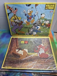Disney Fox E Il Segugio Puzzle Vintage E Goody Golf Usato Completo - Foto 1 di 10