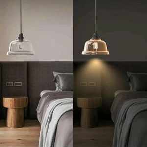 Tawson Modern Black Clear Glass Hanging Light 12210 Open Box New Original Packag - Picture 1 of 12