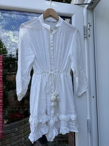 Zara Kleid Baumwolle Weiß Medium  - Bild 1 von 9