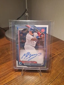 2024 Topps Bowman Chrome Moises Ballesteros Refractor Base Auto Chicago Cubs - Picture 1 of 2