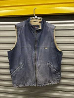 Vintage Rare Faded Wolverine Workwear XL Vest Blue Distressed - Image 1 of 4