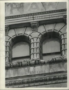 1972 Pressefoto beschädigte Fassade an Innenstadt von Schenectady, New York Hotel - Bild 1 von 2