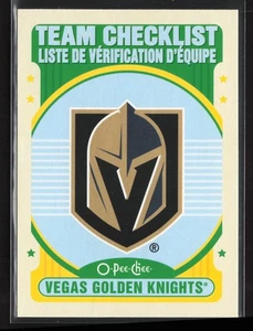 2021-22 O-Pee-Chee #579 Vegas Golden Knights Retro Team Checklist - Picture 1 of 2