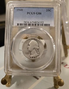 1948 Washington Quarter-PCGS G06 - Picture 1 of 2