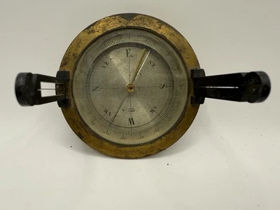 Brújula de navegación francesa de latón de finales de 1800 (hecha en Francia) Foto 1 de 4