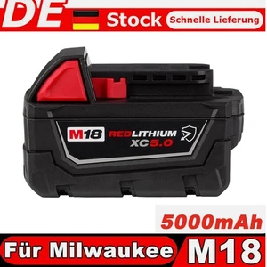 Original 1X Akku Für Milwaukee M18 M18B5 18V XC 5.0Ah 48111852 Li-Ion 48-11-1860 - Bild 1 von 9
