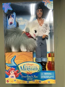 1997 DISNEY'S LITTLE MERMAID ~PRINCE ERIC & MAX ~GIFT SET DOLL~MATTEL #17591 NIB - Picture 1 of 6