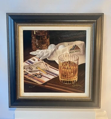 Lienzo Giclee Nobu Haihara Serie 19 Agujero PGA Oeste Firmado y Numerado Titleist Foto 1 de 4