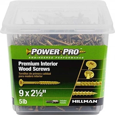 Hillman 48591 Steel Power Pro Star Drive Flat Head Wood Screw #9 x 2-1/2 in. - Image 1 of 2