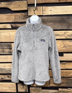 Patagonia Los Gatos Fleece 1/4 Zip Pullover Jacket Women's Medium Light Grey - Picture 1 of 6