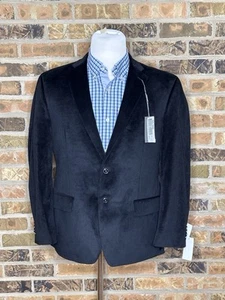 $295 Chaqueta Abrigo Deportivo Michael Kors Para Hombre Terciopelo Negro Ajuste Moderno Talla 42S JL5 - Imagen 1 de 10