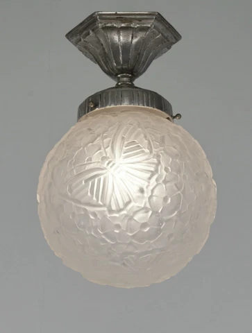 HETTIER & VINCENT : a 1930 Art Deco flush mount ............. Hanots lamp France Cover