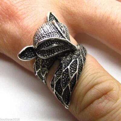 Men Ring Women Tibetan Silver Ring Fox Ring Diameter: 19mm - Image 1 of 3