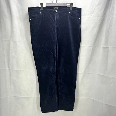 Buffalo David Bitton Pants Womens Size 16 Black Marvel Velvet Stretch Skinny - Image 1 of 4