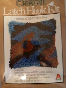 Caron Classics Latch Hook Kit 14 x14   Storm  pillow - Bild 1 von 1