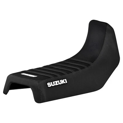 Cubierta de asiento con pinza Suzuki DR 650SM 1990-1991 todo negro/negro costilla logotipo #446 Foto 1 de 4