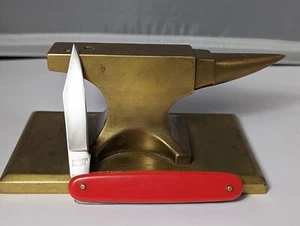 Rare Frost Cutlery Flying Falcon Red Plastic Handle  Stainless Rostfrei Knife - Picture 1 of 7