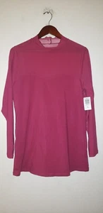 Torrid 4 Burgunderrot Stretch Netz und Foxy Stehkragen Langarmshirt 2X - Bild 1 von 3