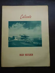 Carpeta publicitaria de carreras de caballos Caliente Old Mexico 1955 con foto - Imagen 1 de 4
