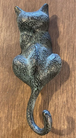 Cat Doorknocker - Verdigris Brass Cover
