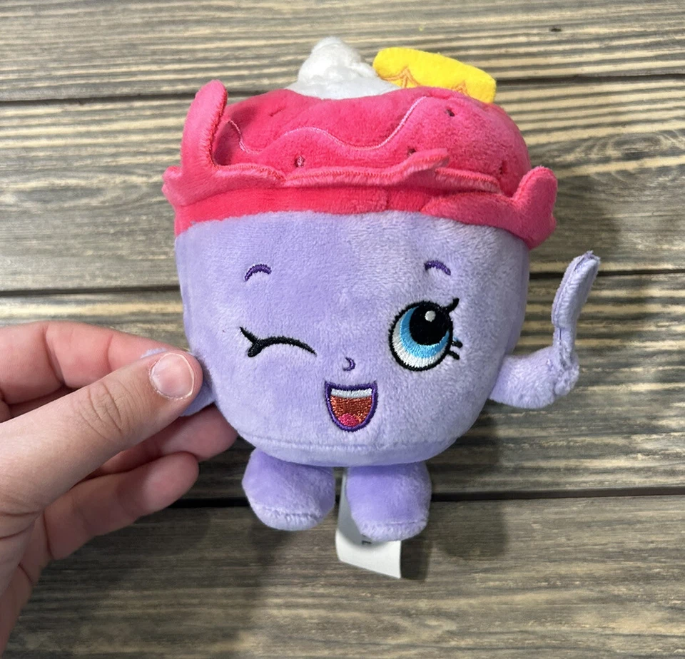 2013 Just Play Shopkins Ice Cream Queen Purple Pink Plush 7" Stuffed Animal - Image 1 of 3