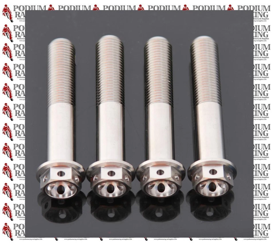 DUCATI DIAVEL 1260 55MM SILVER TITANIUM FRONT CALIPER BOLTS 77915111B - Image 1 of 1