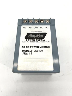 New Acopian 12EB120 AC-DC Power Supply Module 105-125V Input 12V Output - Image 1 of 4