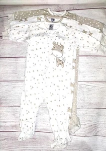 3 Stück Gerber Baby Jungen Einteiler Schlafanzug mit durchgehendem Reißverschluss 3-6 Monate - Bild 1 von 5