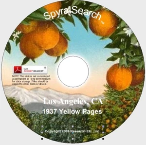 CA - Los Angeles 1937 Gelbe Seiten auf CD - Text durchsuchbar - Bild 1 von 1