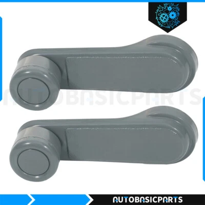 Manija de manivela de ventana delantera trasera izquierda lado derecho para camioneta Nissan 1986-1997 2 piezas Foto 1 de 4