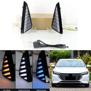LED Daytime Running Light Turn Indicator Fog Lamp Bumper For Nissan Sentra 23-24 - Picture 1 of 17