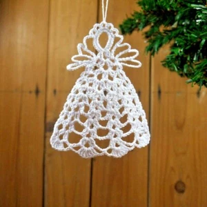 Crochet Baubles Christmas tree Decorations Hanging ornaments 1 set of 10 Angel - Picture 1 of 5