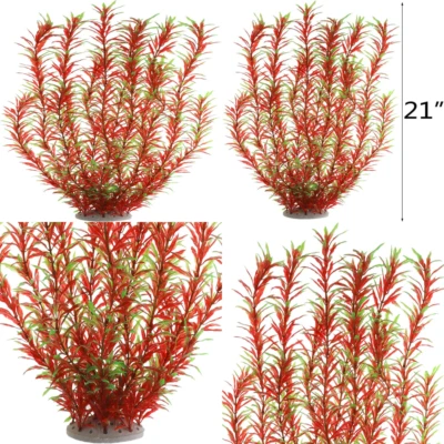 JIH Large Aquarium Plants Artificial Plastic Fish Tank Decoration Ornaments