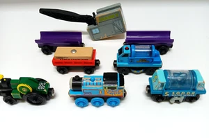 Thomas & Friends Wooden Trains Thomas Trevor Water Works Cargo Train  (Lot of 8) - Picture 1 of 19